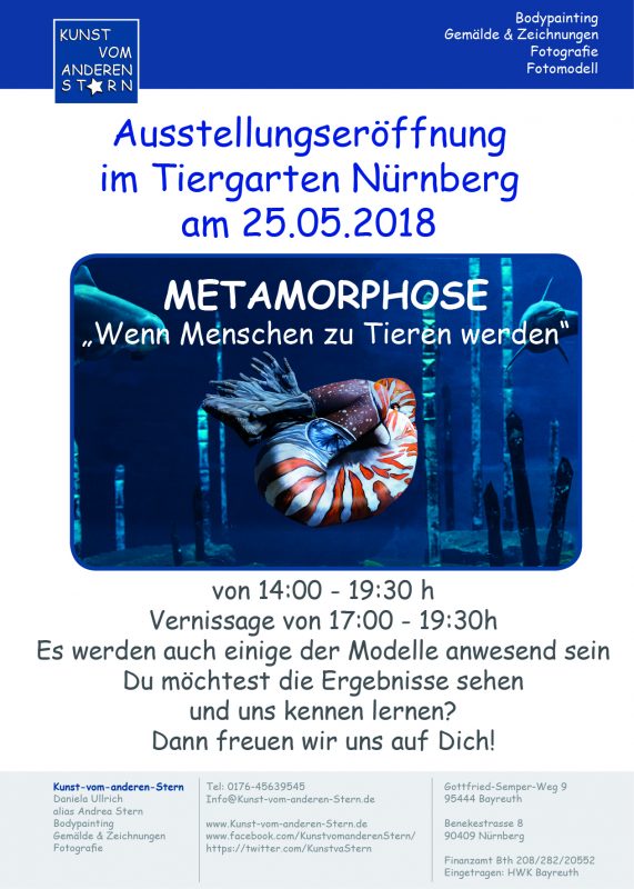 Vernissage / Ausstellungseröffnung am 25.05.2018 im Tiergarten Nürnberg