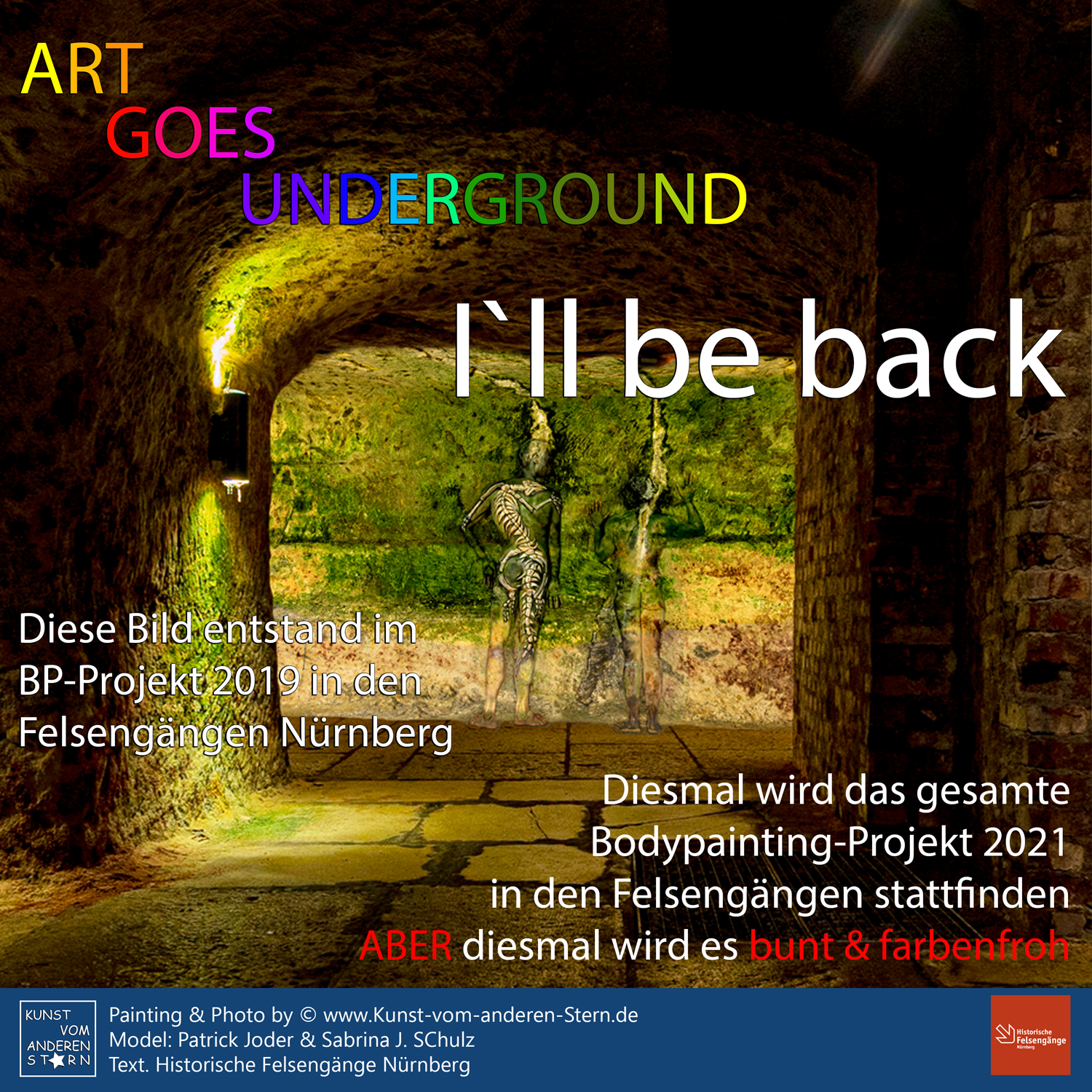 Bodypainting-Projekt 2021 – Art goes Underground – Grundkonzept